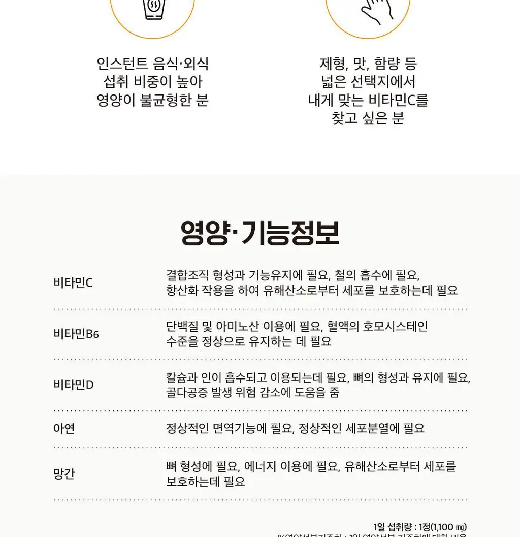 [동아제약] 비타그란 비타민C 1000 플러스 300정 (10개월분) 상세페이지 11